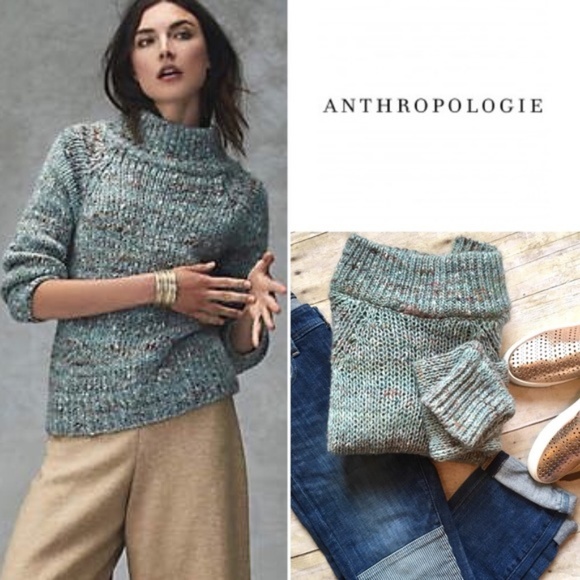 Anthropologie Sweaters - Moth Anthropologie Marled Mock Neck Sweater M